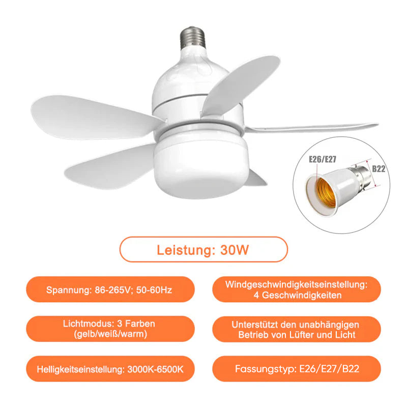 Deckenventilator mit Licht