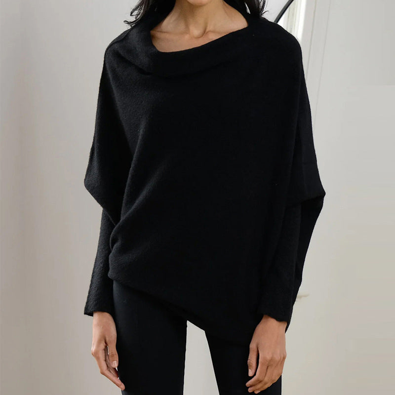 Asymmetrisch drapierter Pullover