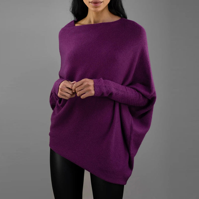 Asymmetrisch drapierter Pullover