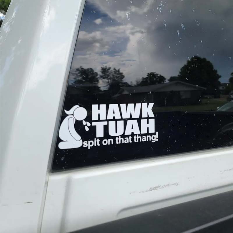 Hawk Tuah Aufkleber | Spuck auf das Thang-Auto