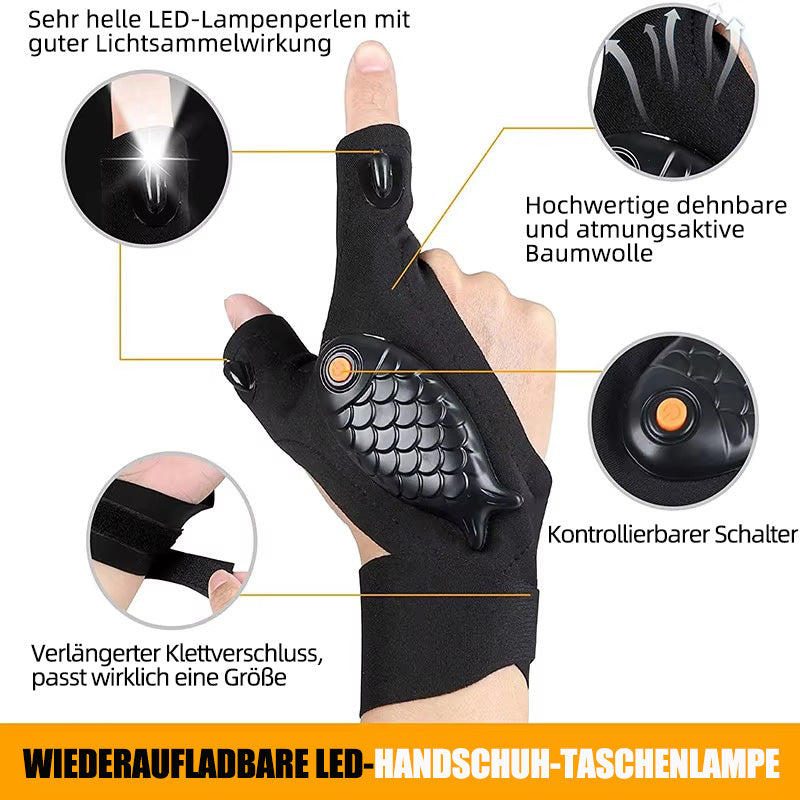 Einstellbare LED-Taschenlampenhandschuhe (1 Paar)