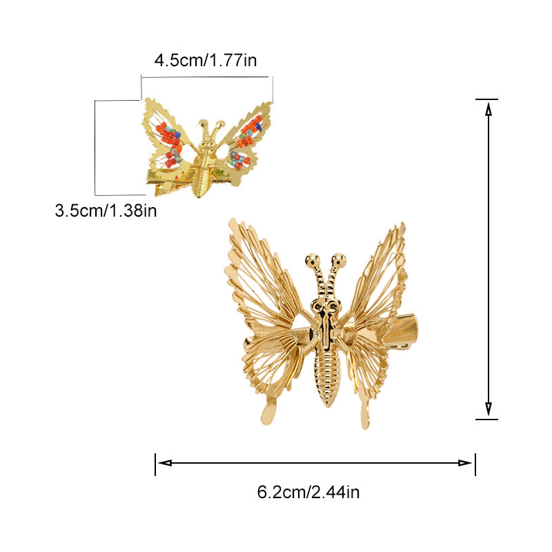 Schmetterlingsclips mit beweglichen Flügeln