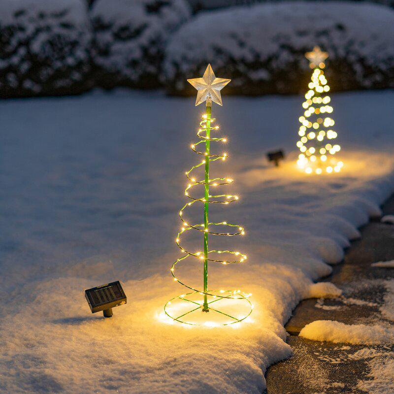 (🎅Vorzeitiger Weihnachtsverkauf 🎅) Solar Metall LED Weihnachtsbaumschmuck