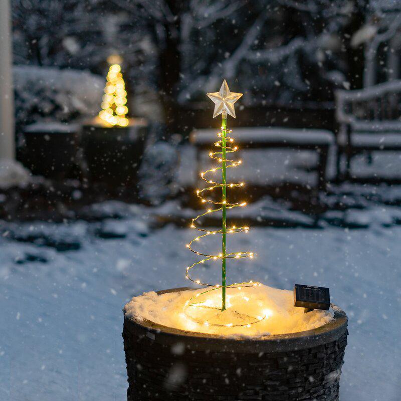 (🎅Vorzeitiger Weihnachtsverkauf 🎅) Solar Metall LED Weihnachtsbaumschmuck