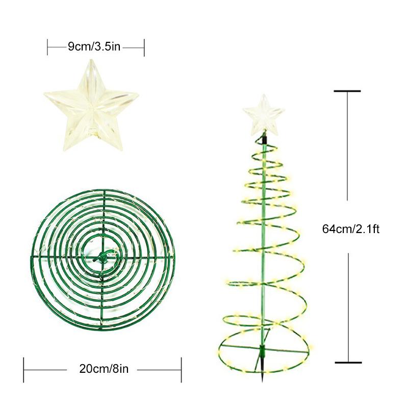 (🎅Vorzeitiger Weihnachtsverkauf 🎅) Solar Metall LED Weihnachtsbaumschmuck