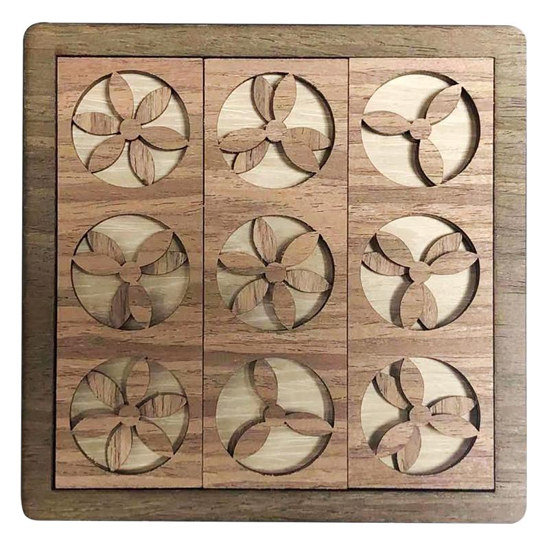 Fraktal-Puzzle aus Holz