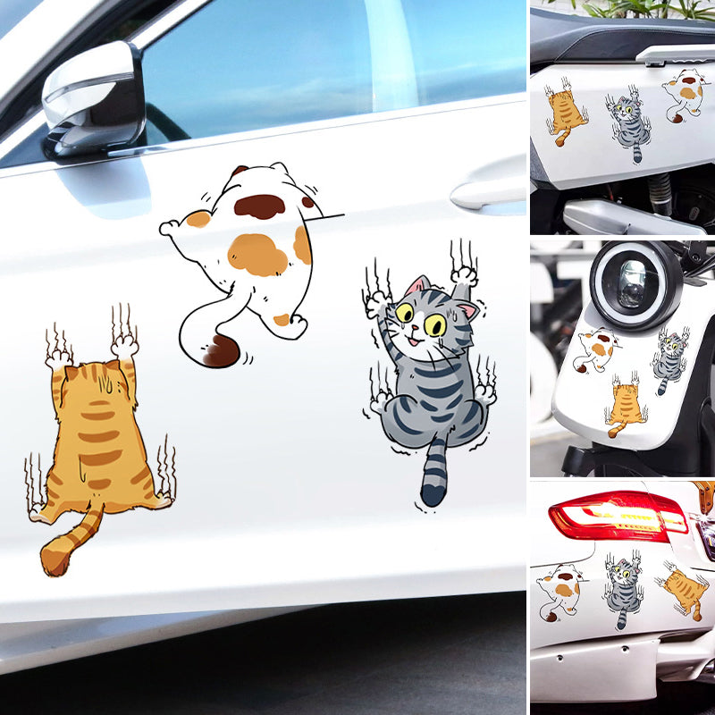 Niedliche Katze Cartoon Auto Aufkleber(3 Stück)