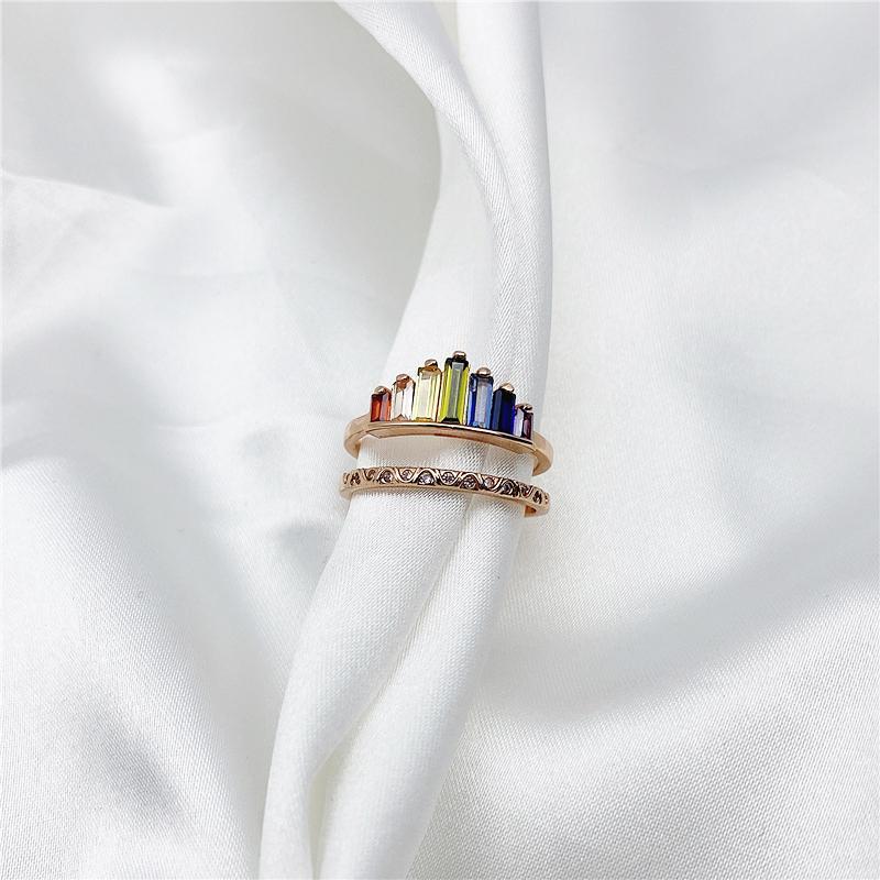 Regenbogen Micro Diamond Ring