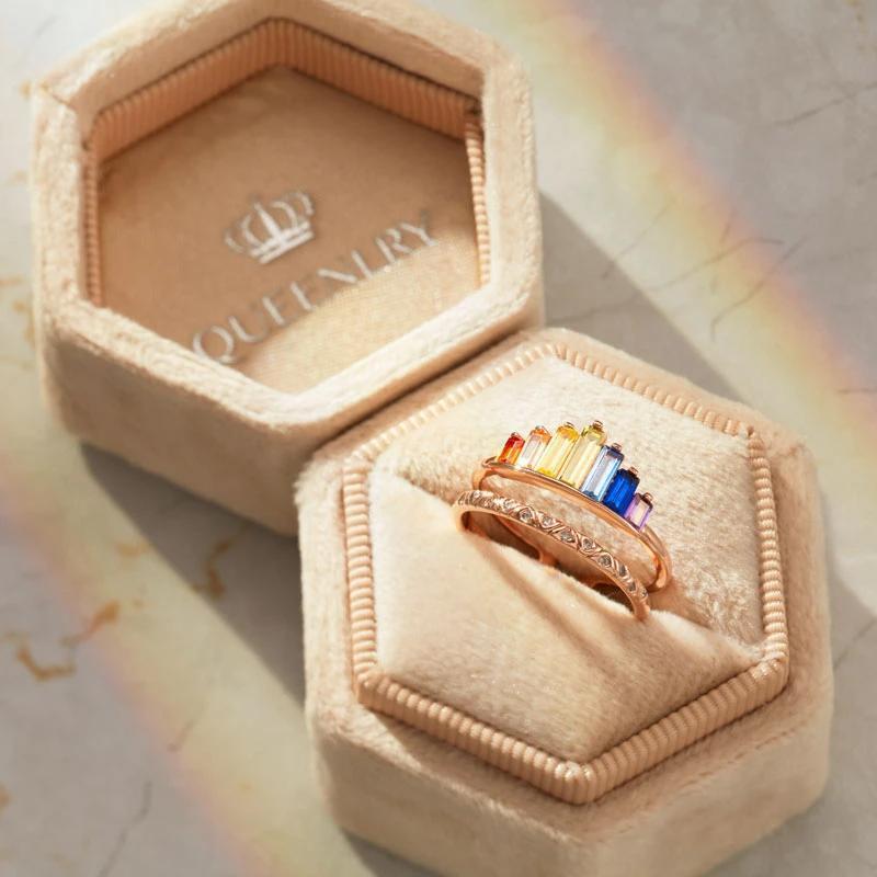 Regenbogen Micro Diamond Ring