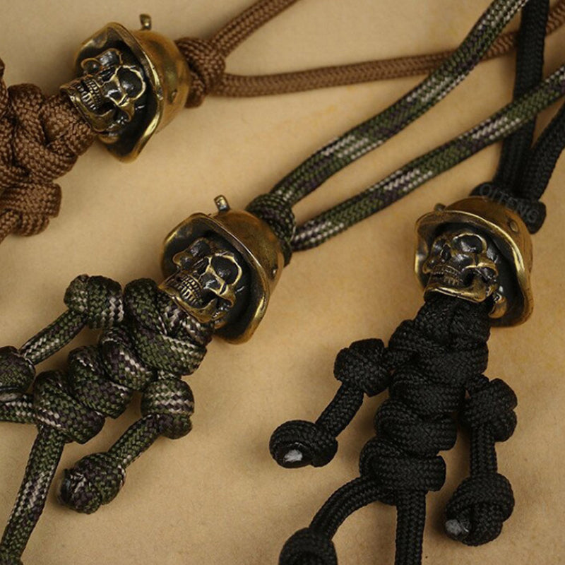 Skelett Soldat Paracord Schlüsselanhänger