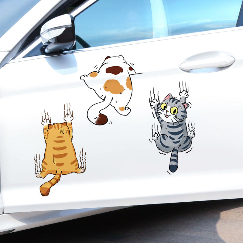 Niedliche Katze Cartoon Auto Aufkleber(3 Stück)