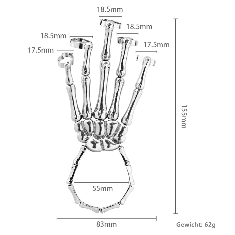 Hand Schädel Skelett Armband