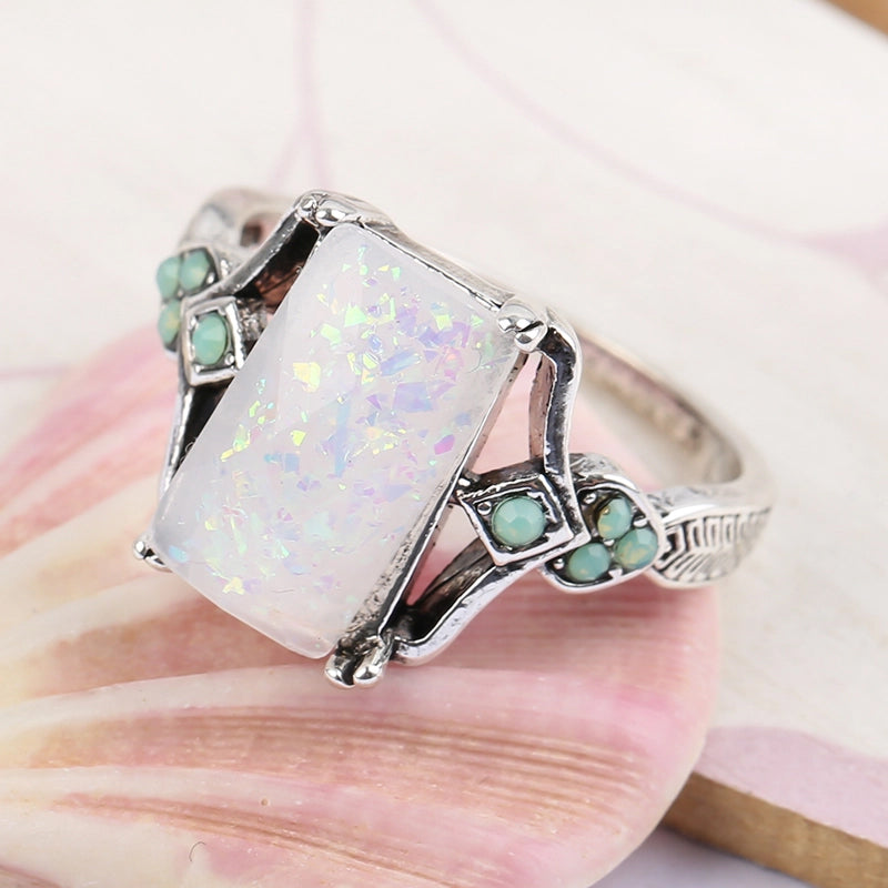 Vintage eingelegter Opal Ring