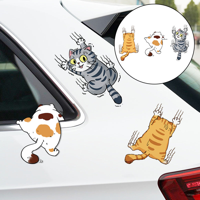 Niedliche Katze Cartoon Auto Aufkleber(3 Stück)