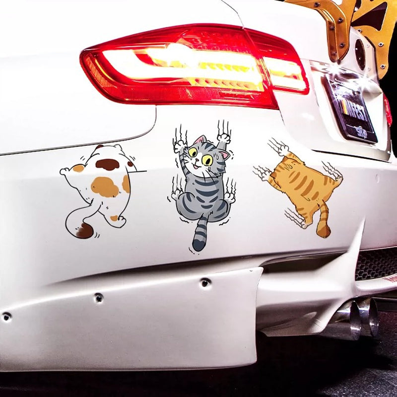 Niedliche Katze Cartoon Auto Aufkleber(3 Stück)