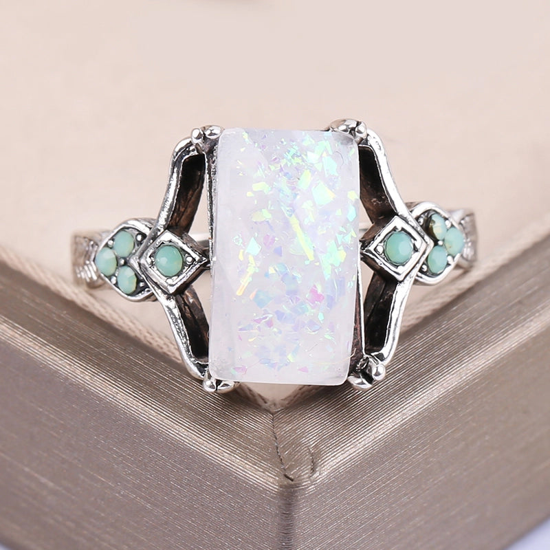 Vintage eingelegter Opal Ring