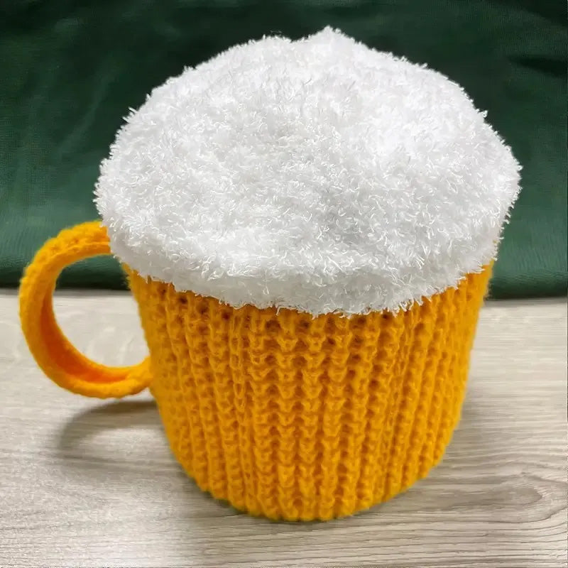 Lustiger 3D Bierkrug gestrickter Handschuh Geschenk