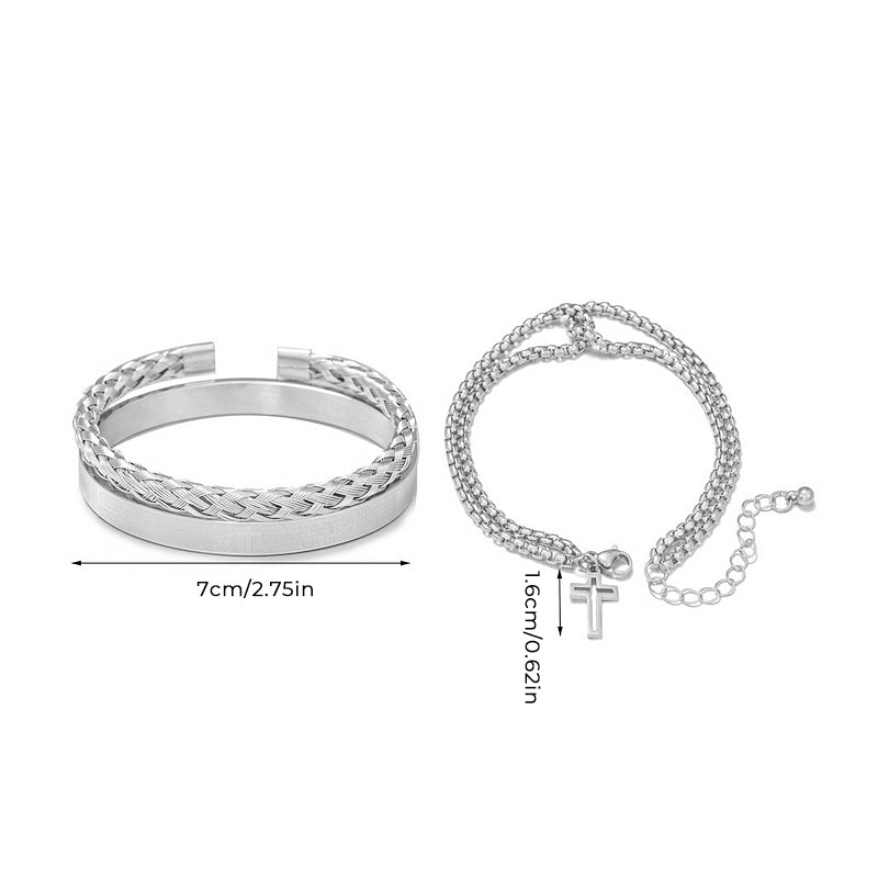 Kreuzarmreif Armband Set