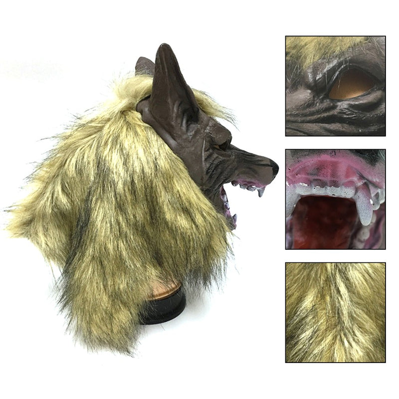 Wolfskopfmaske und Krallen