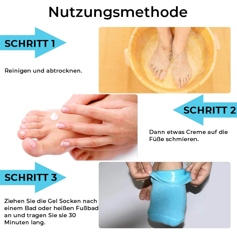 Feuchtigkeitsspendende Gel-Futter Socken für die Fußpflege