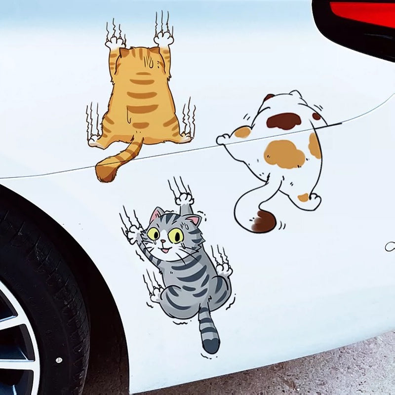 Niedliche Katze Cartoon Auto Aufkleber(3 Stück)