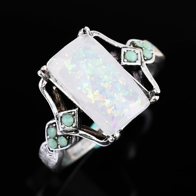 Vintage eingelegter Opal Ring