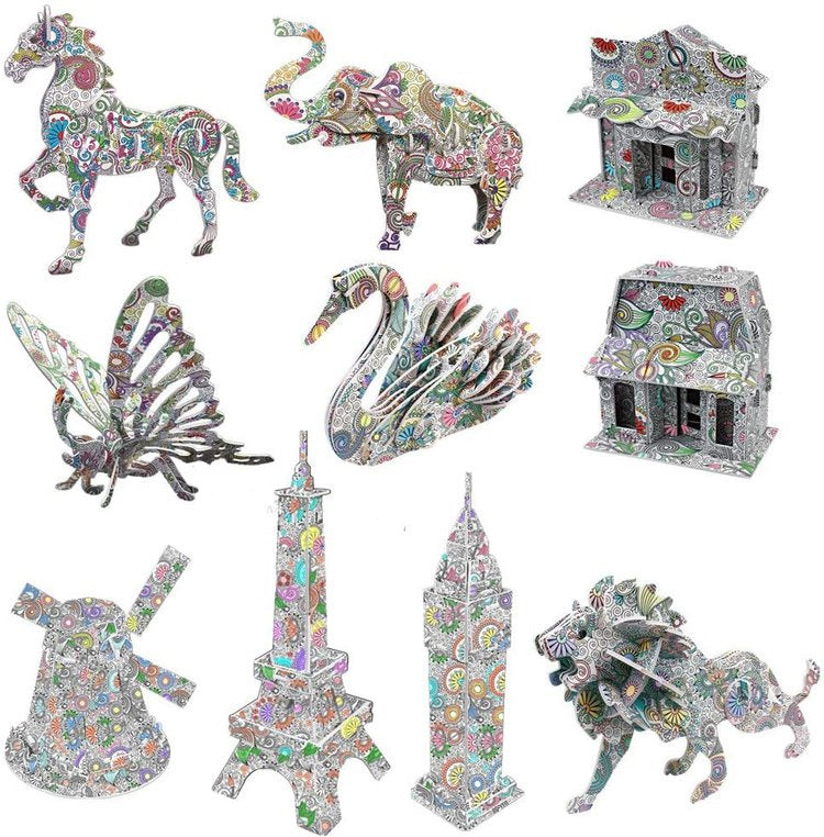 3D Farbpuzzle Set