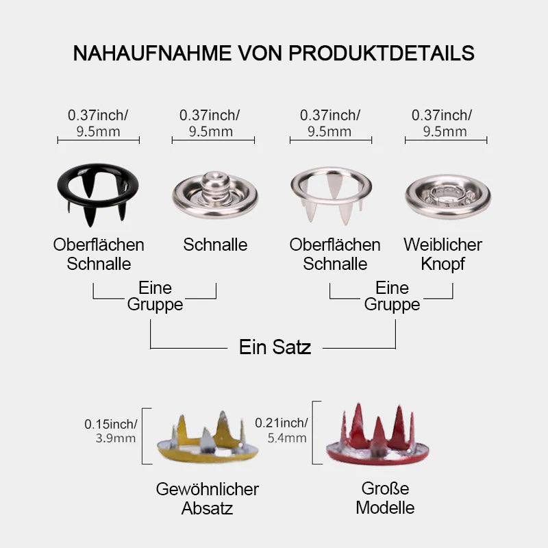 Metall Druckknöpfen Bausatz