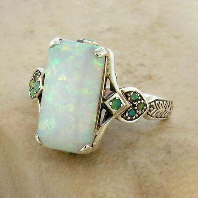 Vintage eingelegter Opal Ring