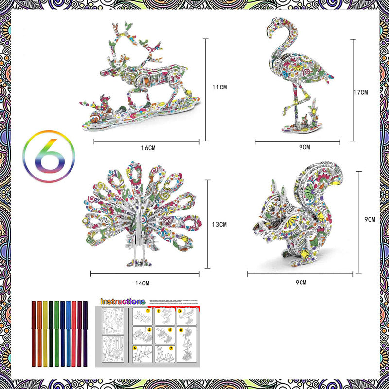 3D Farbpuzzle Set