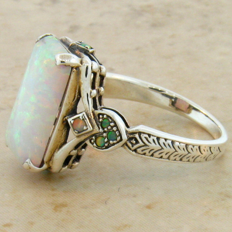 Vintage eingelegter Opal Ring