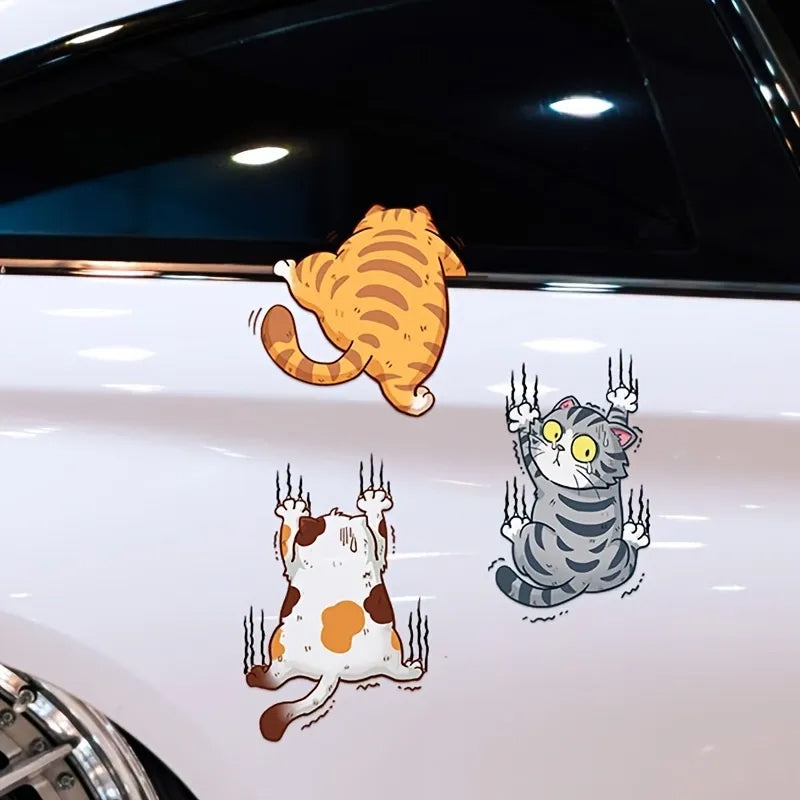 Niedliche Katze Cartoon Auto Aufkleber(3 Stück)