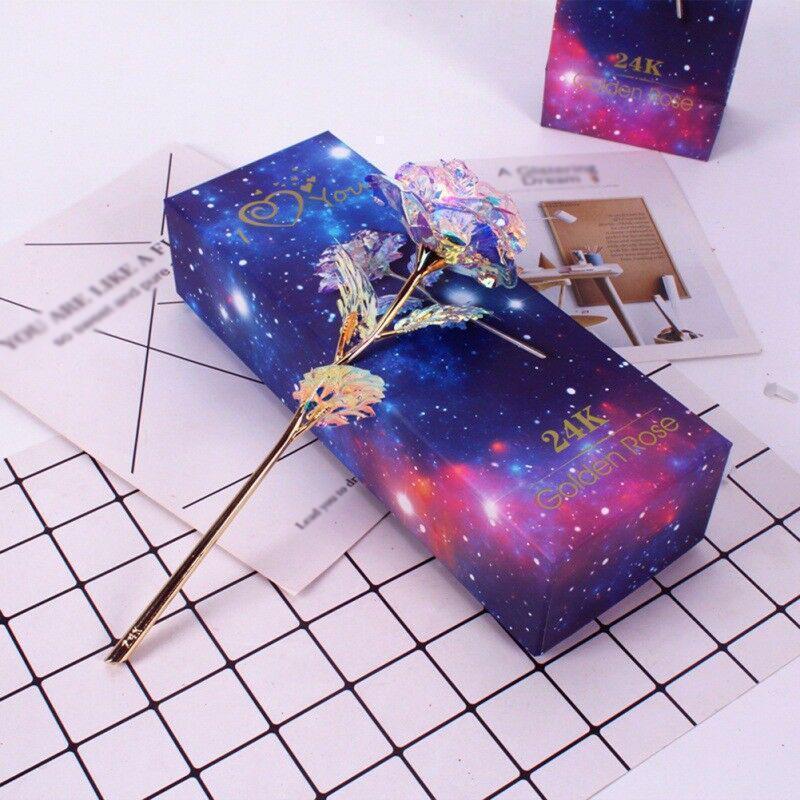 Bunte Galaxy Rose mit Love - hallohaus