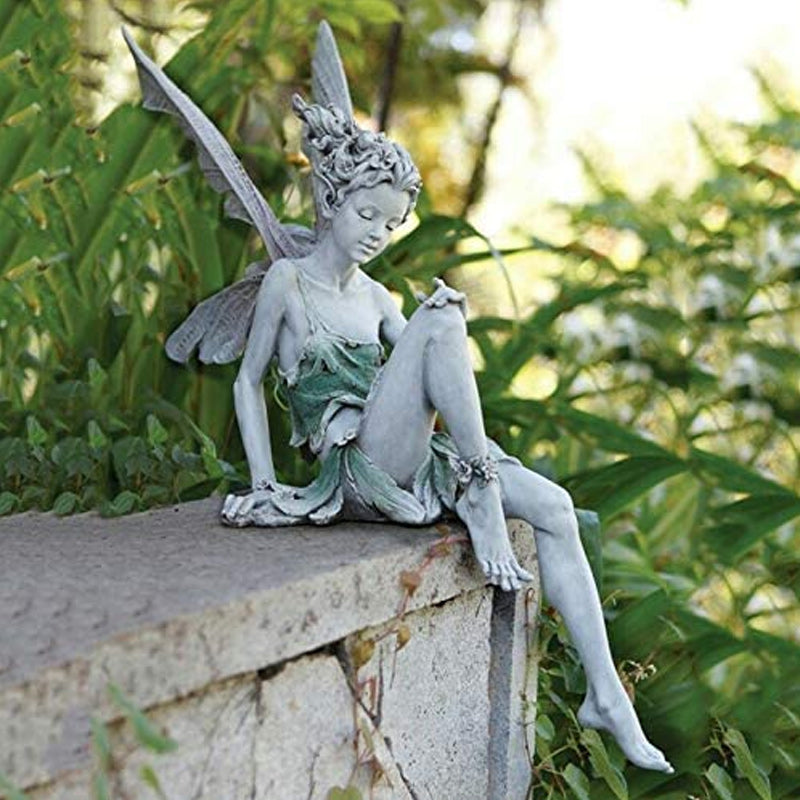 Sitzende Feen Garten Statue