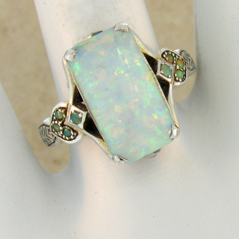 Vintage eingelegter Opal Ring