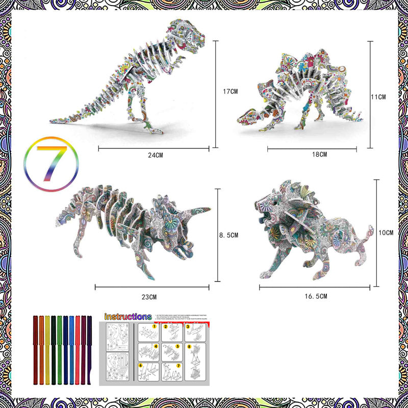 3D Farbpuzzle Set