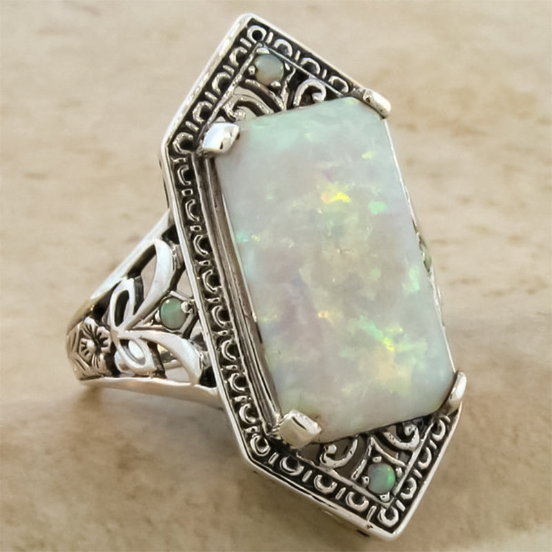 Vintage eingelegter Opal Ring