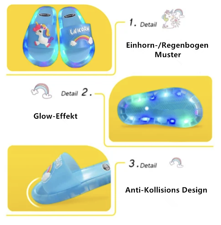 LED Glückliche Hausschuhe für Kinder