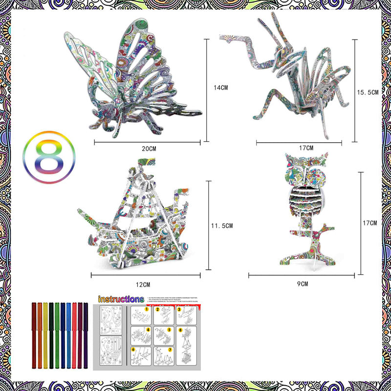 3D Farbpuzzle Set