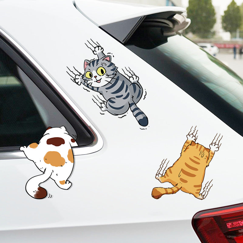 Niedliche Katze Cartoon Auto Aufkleber(3 Stück)