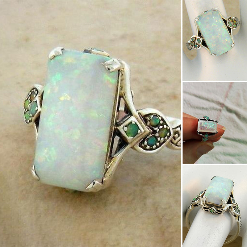 Vintage eingelegter Opal Ring